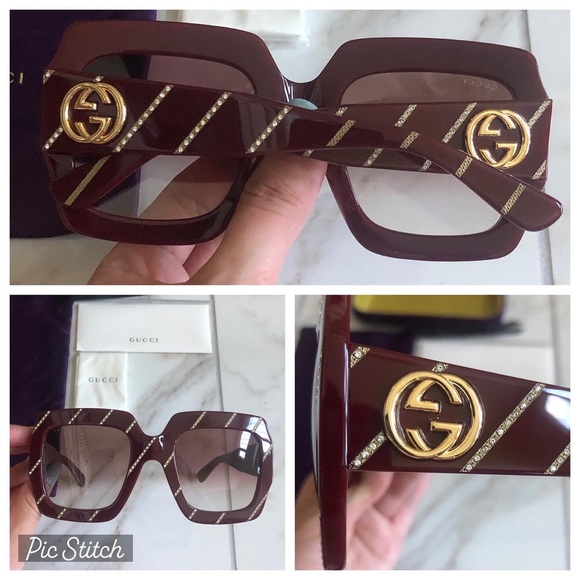 🔥NEW GUCCI SWAROVSKI CRYSTAL SUNGLASSES 🔥 - Picture 4 of 16
